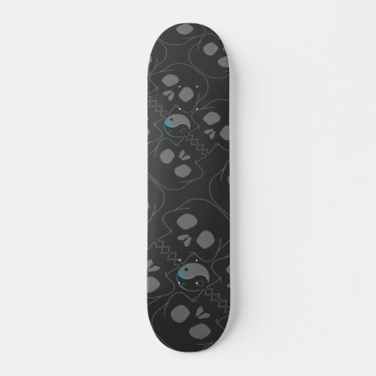 Yin en Yang fluitende Skulls Pattern Persoonlijk Skateboard (Voorkant)