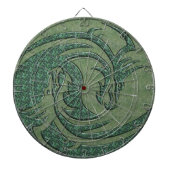 Yin en Yang gele en rode draak Dartbord (Voorkant)