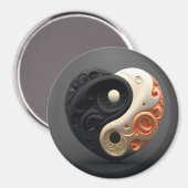 Yin en yang hart Magnet (Voorkant / Achterkant)