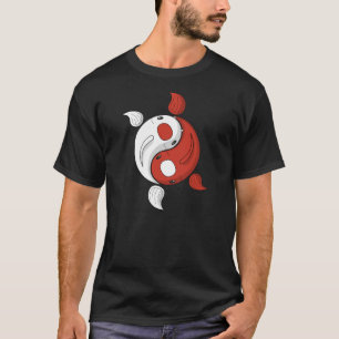 Yin en Yang het donkere Shirt van de Koi-Mannen