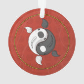 Yin en Yang het Koi Acryl Ornament (achterkant)