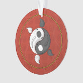Yin en Yang het Koi Acryl Ornament (voorkant)