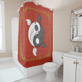 Yin en Yang het Koi Shower Curtain Douchegordijn (In situ)