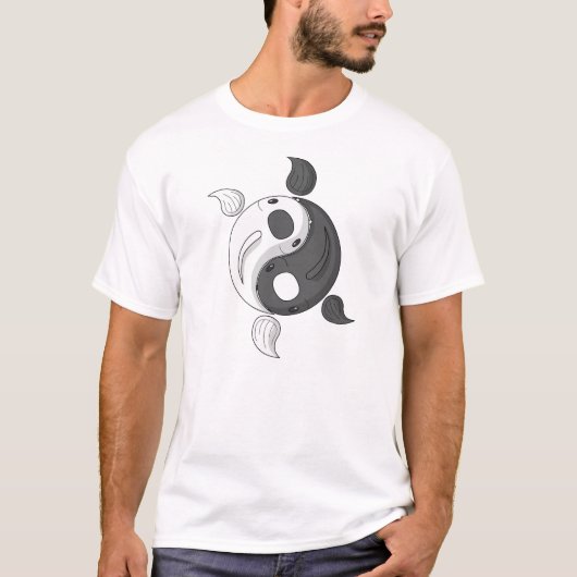 Yin en Yang het lichte Shirt van de Koi-Mannen (Voorkant)