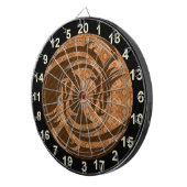 Yin en Yang houten dartbord met cijfers (Voorkant Rechts)