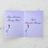 Yin en Yang in de Hete roze-Kaart van Valentijn Feestdagen Kaart (Binnen)