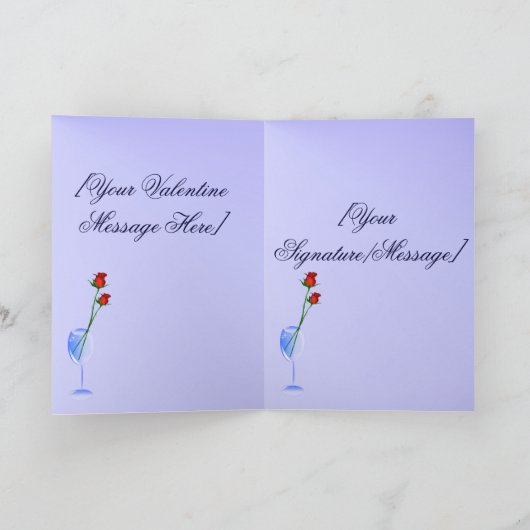 Yin en Yang in de Hete roze-Kaart van Valentijn Feestdagen Kaart (Binnen)