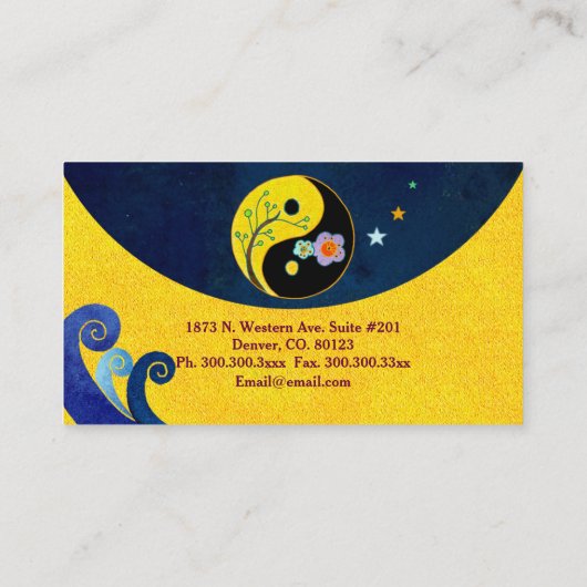 Yin en Yang interieurontwerp Visitekaartje (Achterkant)