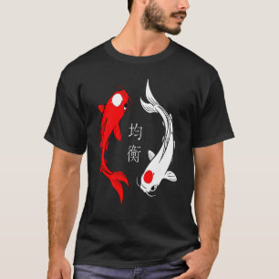 Yin en Yang Japans Koi Visbalans en Harmonie T-shirt