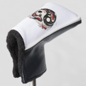 Yin en Yang Japanse Koi Vis Golfheadcover (3/4 voorkant)
