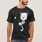 Yin en Yang katten Chinese Raglan Honkbal T-shirt (Voorkant)