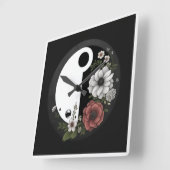 Yin en Yang-klok Vierkante Klok (Hoek)