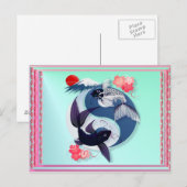 Yin en Yang Koi Briefkaarten (Voorkant / Achterkant)