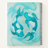 Yin en Yang Koi Karper Art Print Notitieboek (Achterkant)