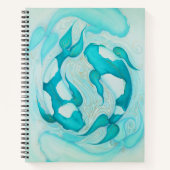 Yin en Yang Koi Karper Art Print Notitieboek (Voorkant)