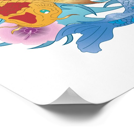 Yin en Yang Koi Poster (Hoek)