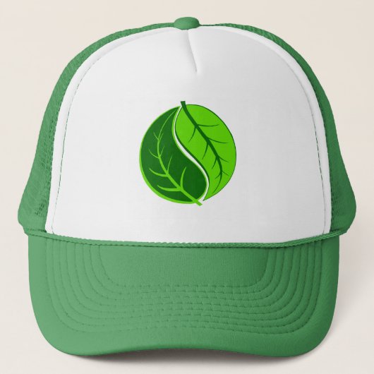 Yin en Yang Leaves Trucker Pet (Voorkant)