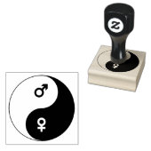 Yin en Yang Male en Vrouw Rubberstempel (Gestempeld)