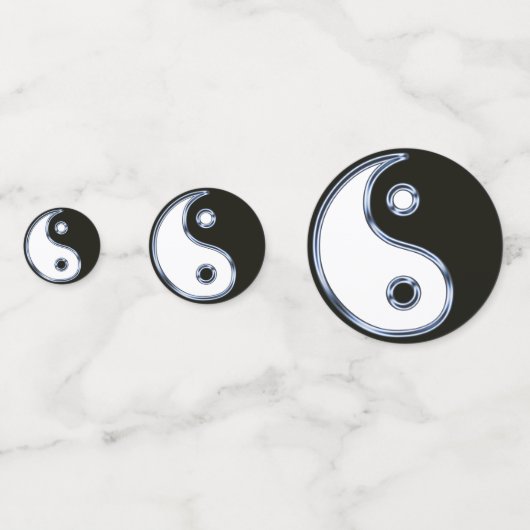 Yin en Yang Medallion Confetti (Achterkanten)