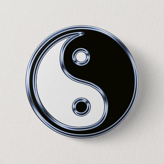 Yin en Yang Medallion Ronde Button 5,7 Cm (Voorkant)