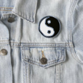 Yin en Yang Medallion Ronde Button 5,7 Cm (In situ)