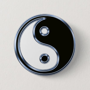 Yin en Yang Medallion Ronde Button 5,7 Cm
