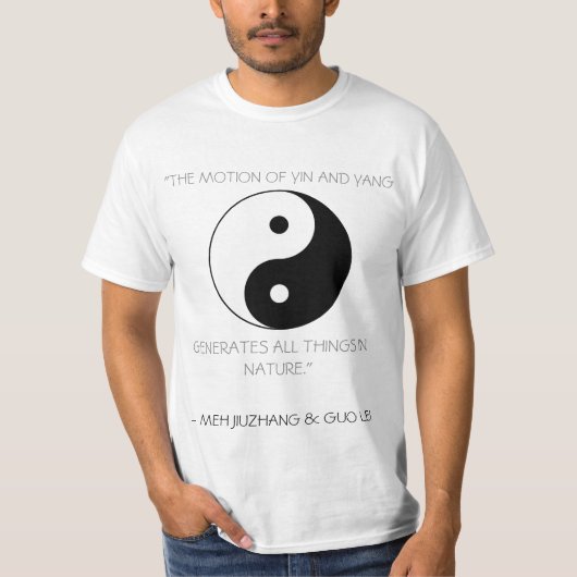 Yin en Yang met Citaat T-shirt (Voorkant)