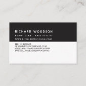 Yin en Yang Modern Black White Minimal Visitekaartje (Achterkant)