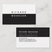 Yin en Yang Modern Black White Minimal Visitekaartje (Voorkant / Achterkant)