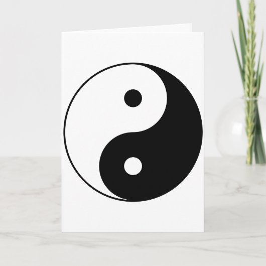 Yin en Yang Motivatie filosofisch symbool Kaart (Voorkant)