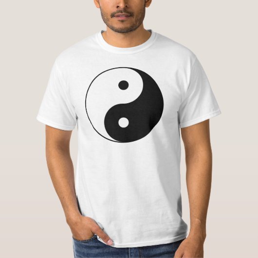 Yin en Yang Motivatie filosofisch symbool T-shirt (Voorkant)