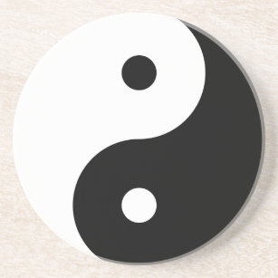 Yin en Yang Motivatie filosofisch symbool Zandsteen Onderzetter