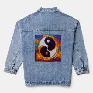 Yin en Yang olie Denim Jacket
