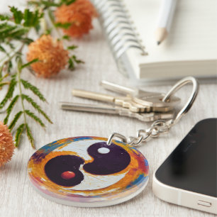 Yin en Yang olie Sleutelhanger
