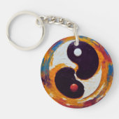 Yin en Yang olie Sleutelhanger (Voorkant)