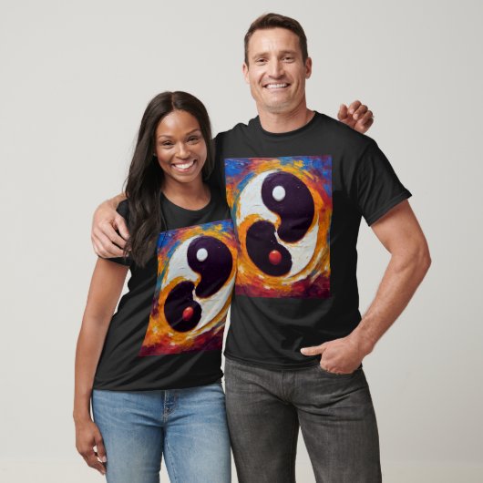 Yin en Yang olie T-shirt (Unisex)