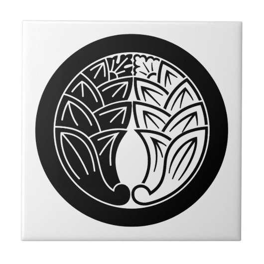 Yin en Yang Omarmen japanse gingers in cirkel Tegeltje (Voorkant)