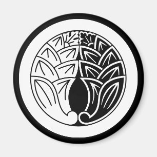 Yin en yang omhelzen Japanse gember in cirkel Magneet