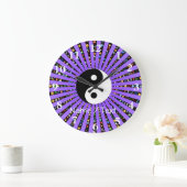 Yin en Yang paarse emoji Grote Klok (Huis)