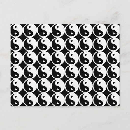 Yin en Yang Pattern Briefkaart (Voorkant)
