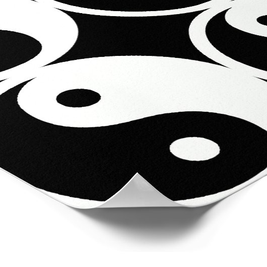 Yin en Yang Pattern Poster (Hoek)