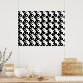 Yin en Yang Pattern Poster (Keuken)