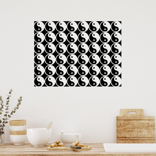 Yin en Yang Pattern Poster (Keuken)