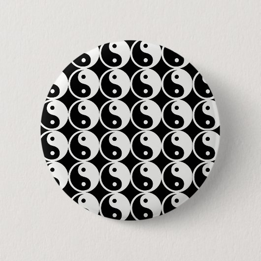 Yin en Yang Pattern Ronde Button 5,7 Cm (Voorkant)