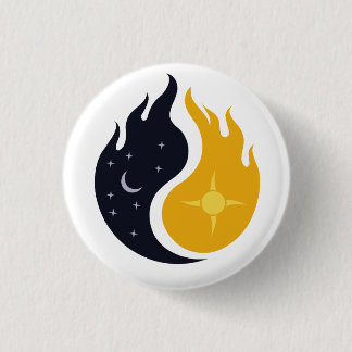 yin en yang ronde button 3,2 cm