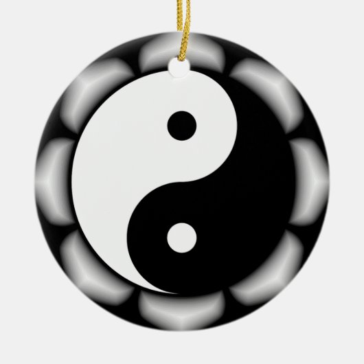 Yin en Yang Ronde Ornament (Voorkant)