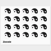 Yin en Yang Ronde Sticker (Vel)