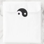 Yin en Yang Ronde Sticker (Tas)