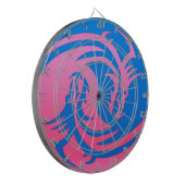 Yin en Yang roze en blauwe draak Dartbord (Voorkant Links)