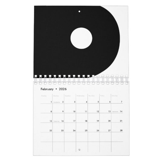 Yin en Yang Sides Kalender (Feb 2026)